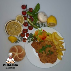 Snitel de porc cu cartofi Snitel de porc cu cartofi